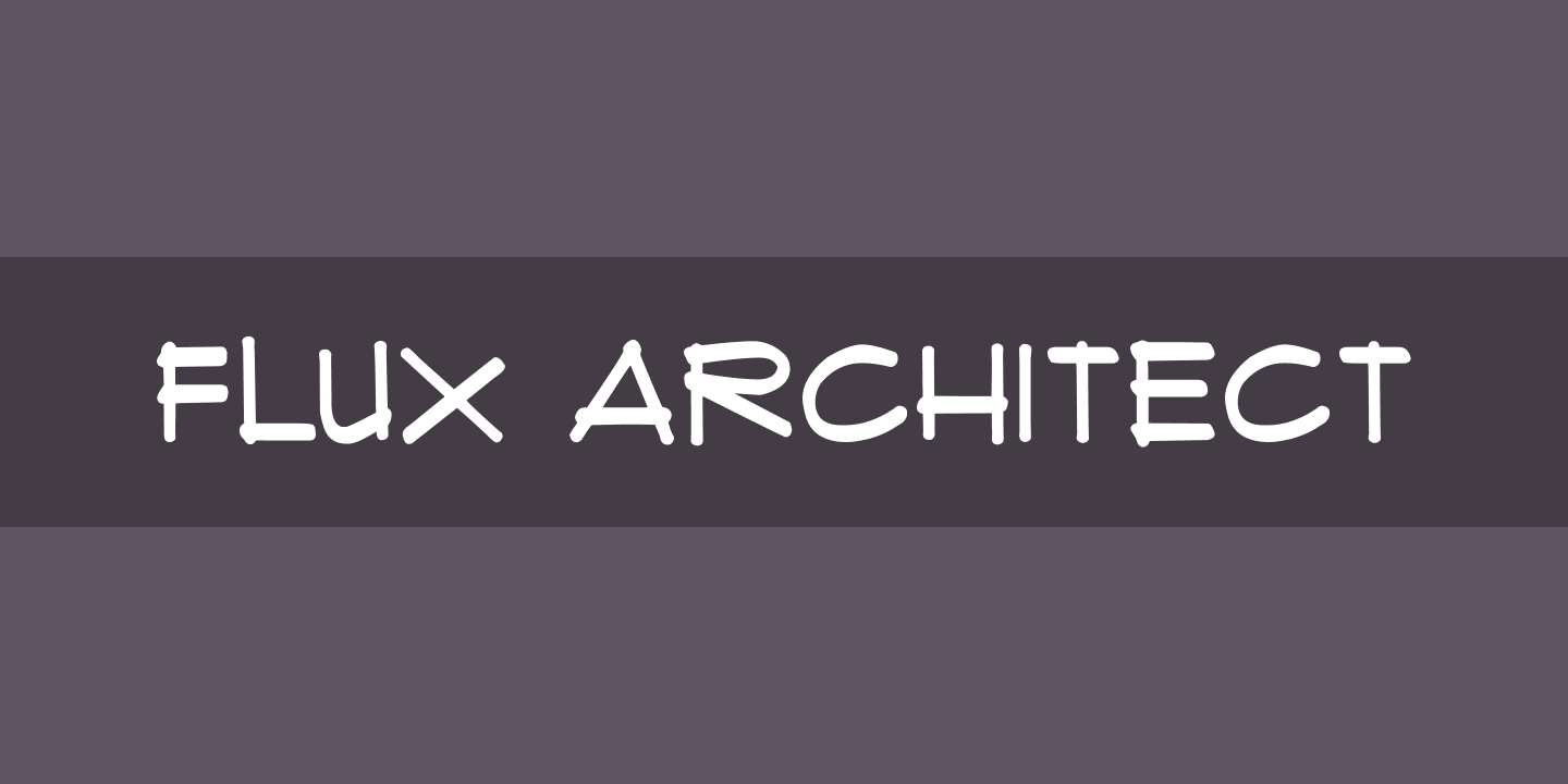 Пример шрифта Flux Architect Regular